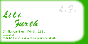lili furth business card